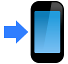 화살표와 전화기 on SoftBank