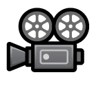 Movie Camera Emoji in SoftBank