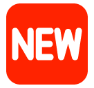🆕 Simbolo con la parola “Nuovo” in lingua inglese Emoji su SoftBank