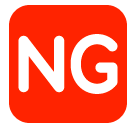 🆖 Sigla NG in inglese Emoji su SoftBank