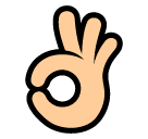 Sinal de OK com a mão Emoji SoftBank