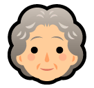 Пожилая женщина Эмодзи в SoftBank