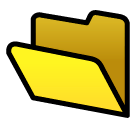 📂 Carpeta de archivos abierta Emoji en SoftBank