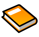 Livro escolar cor de laranja Emoji SoftBank