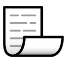 📃 Página com ponta enrolada Emoji nos SoftBank