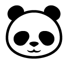 🐼 Cara de oso panda Emoji en SoftBank