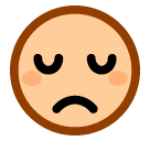 Trauriges nachdenkliches Gesicht Emoji SoftBank
