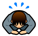 🙇 Persona haciendo una reverencia Emoji en SoftBank