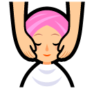 Pessoa a receber uma massagem na cabeça Emoji SoftBank