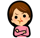 🙎 Schmollende Person Emoji auf SoftBank