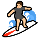 Person Surfing Emoji in SoftBank