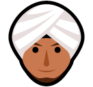 👳 Pessoa com turbante Emoji nos SoftBank