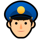 👮 Agente de policía Emoji en SoftBank