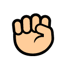 Raised Fist Emoji in SoftBank