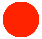 Red Circle Emoji in SoftBank