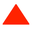 Красный треугольник, направленный вверх on SoftBank