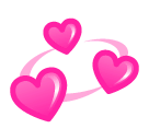 Sich drehende Herzen Emoji SoftBank