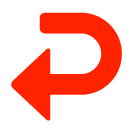 ↩️ Freccia ricurva rivolta verso sinistra Emoji su SoftBank