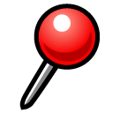 📍 Round Pushpin Emoji in SoftBank