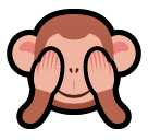 눈을 가리고 있는 원숭이 on SoftBank
