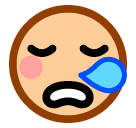 😪 Faccina assonnata Emoji su SoftBank