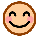 😊 Lächelndes Gesicht mit zusammen gekniffenen Augen Emoji auf SoftBank