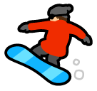 🏂 Uomo sullo snowboard Emoji su SoftBank