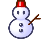 Snowman Without Snow Emoji in SoftBank