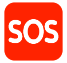 🆘 SOS-Zeichen Emoji auf SoftBank