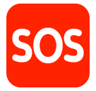 Sos चिह्न on SoftBank