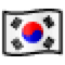 Флаг Южной Кореи Эмодзи в SoftBank