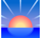 Восход солнца Эмодзи в SoftBank