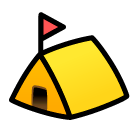 Tent Emoji in SoftBank
