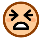 Verstörtes Gesicht Emoji SoftBank