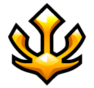 Dreizack-Symbol Emoji SoftBank