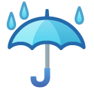 ☔ Paraguas con lluvia Emoji en SoftBank