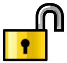 🔓 Cadeado aberto Emoji nos SoftBank