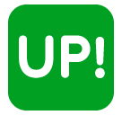 UP! Button Emoji in SoftBank
