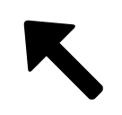 Freccia rivolta verso sinistra che punta in alto Emoji SoftBank