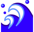 🌊 Water Wave Emoji in SoftBank