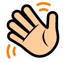 Waving Hand Emoji in SoftBank