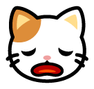 भय से चीख़ती बिल्ली का चेहरा on SoftBank