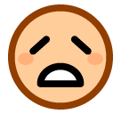 Cara de cansancio Emoji SoftBank