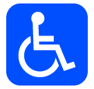 ♿ Symbole de fauteuil roulant Émoji sur SoftBank