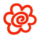 Flor blanca Emoji SoftBank