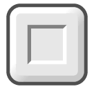 🔳 Bouton blanc carré Émoji sur SoftBank