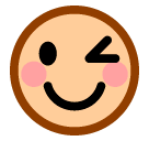 😉 Cara guiñando un ojo Emoji en SoftBank