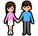 Hombre y mujer de la mano Emoji SoftBank