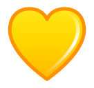 Coração amarelo Emoji SoftBank