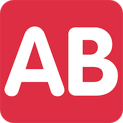 🆎 Gruppo sanguigno AB Emoji su Twitter